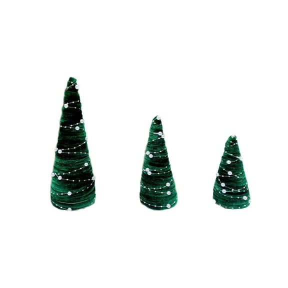 Velvet Christmas Decoration Set of 3 Elegant Christmas Tree Tray and Table Shelf Ornaments Soft Velvet Holiday Display Set for Home Office Tabletop Decor