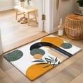 thumbnail image 2 of Entryway Rug 2'x3', Boho Middle Century Kitchen Runner Rugs Non-Slip Carpet Mats, Abstract Orange Geometric Botanical Bedside Rugs Runners Washable Floor Carpet for Bathroom Laundry Room, 2 of 8