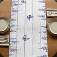 thumbnail image 5 of Table Runners 90 Inches Long Dress Scarves, Purple Flowers Farmhouse Coffee/Dining/Kitchen Table Runner for Living Room, Weeping Spring Floral Truck Butterfly Wooden 13x90 Inch, 5 of 9