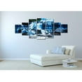 thumbnail image 3 of Startonight Huge Canvas Wall Art Amazing Waterfall, USA Large Home Decor, Dual View Surprise Artwork Modern Framed Wall Art Set of 7 Panels Total 39.37 x 94.49 inch, 3 of 9