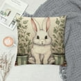 thumbnail image 2 of JEUXUS  Happy Easter Buffalo Plaid Rabbit Gray Throw Pillow Cover,  Eucalyptus Leaves Hello Spring Cushion Case Decoration for Sofa Couch, 2 of 5