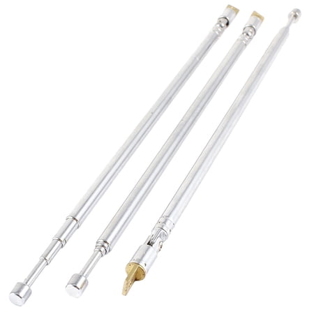 Unique Bargains 3 Pcs 63cm 24.8  4 Section Telescopic Aerial AM FM Radio Universal Antenna price history on PriceWatchPro