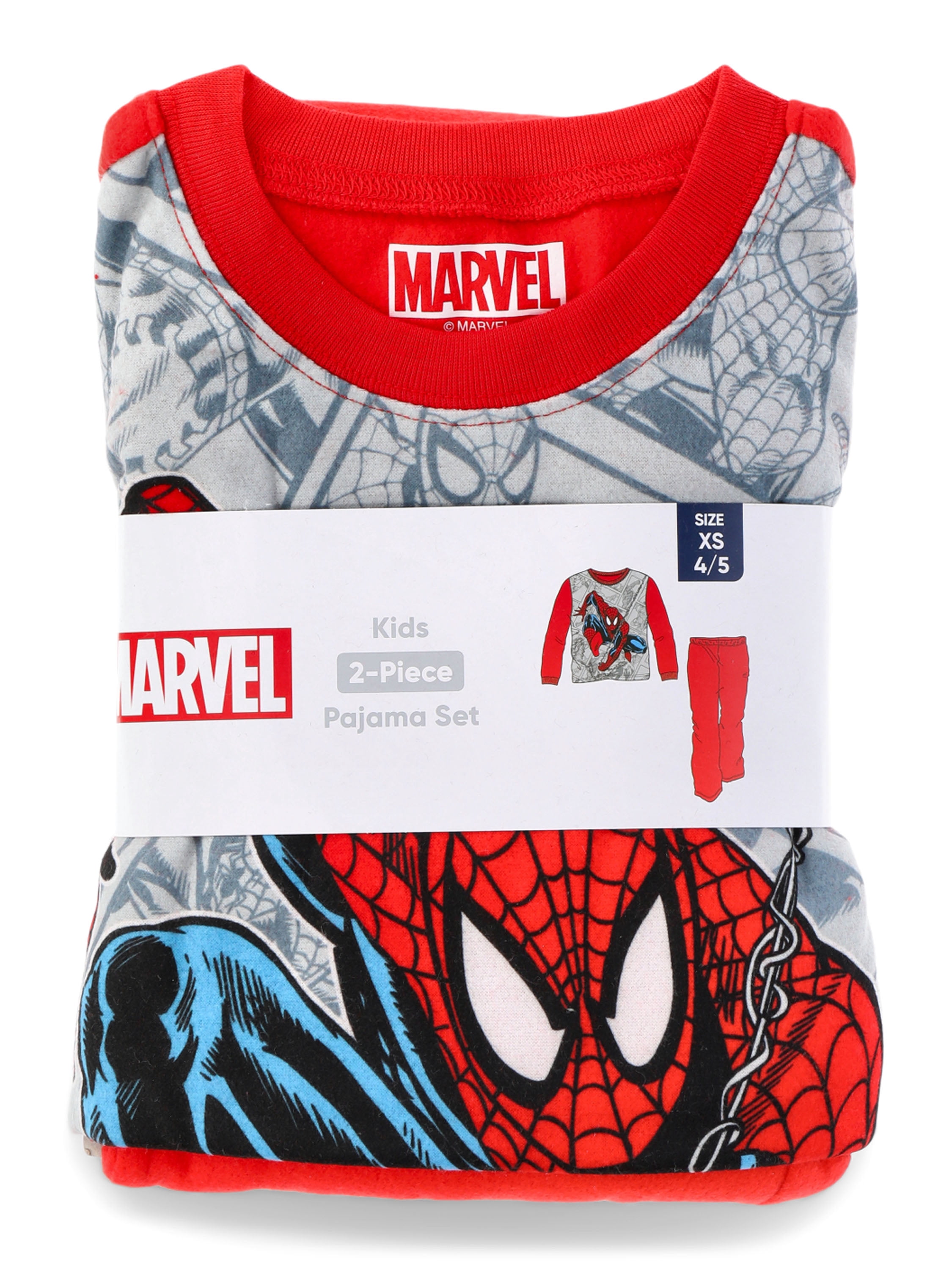 Spiderman Boys Long Sleeve Top and Pants Pajama Set, 2-Piece, Sizes 4-12