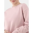 thumbnail image 3 of No Boundaries Fleece Oversized Sweatshirt with Long Sleeves, Women’s, 3 of 5