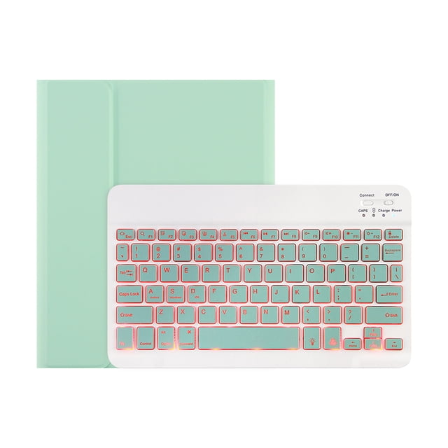 Amdohai Keyboard Case with 7 Color Backlight Detachable Bluetooth3.0 Keyboard Pen Slot Compatible with iPad Pro 11(2018/2020) Green