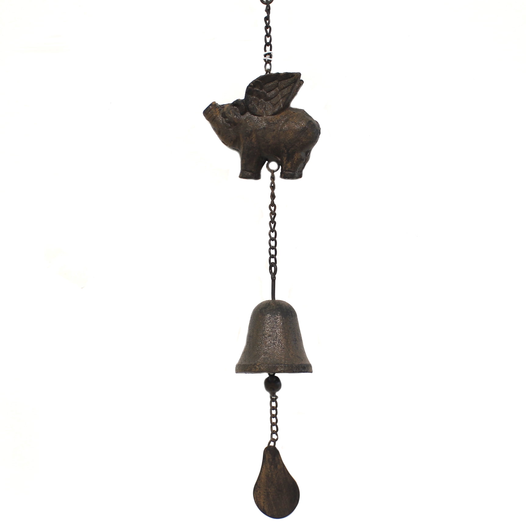 Midwest-CBK Flying Pig With Wings Bell Wind Chime Cast Iron