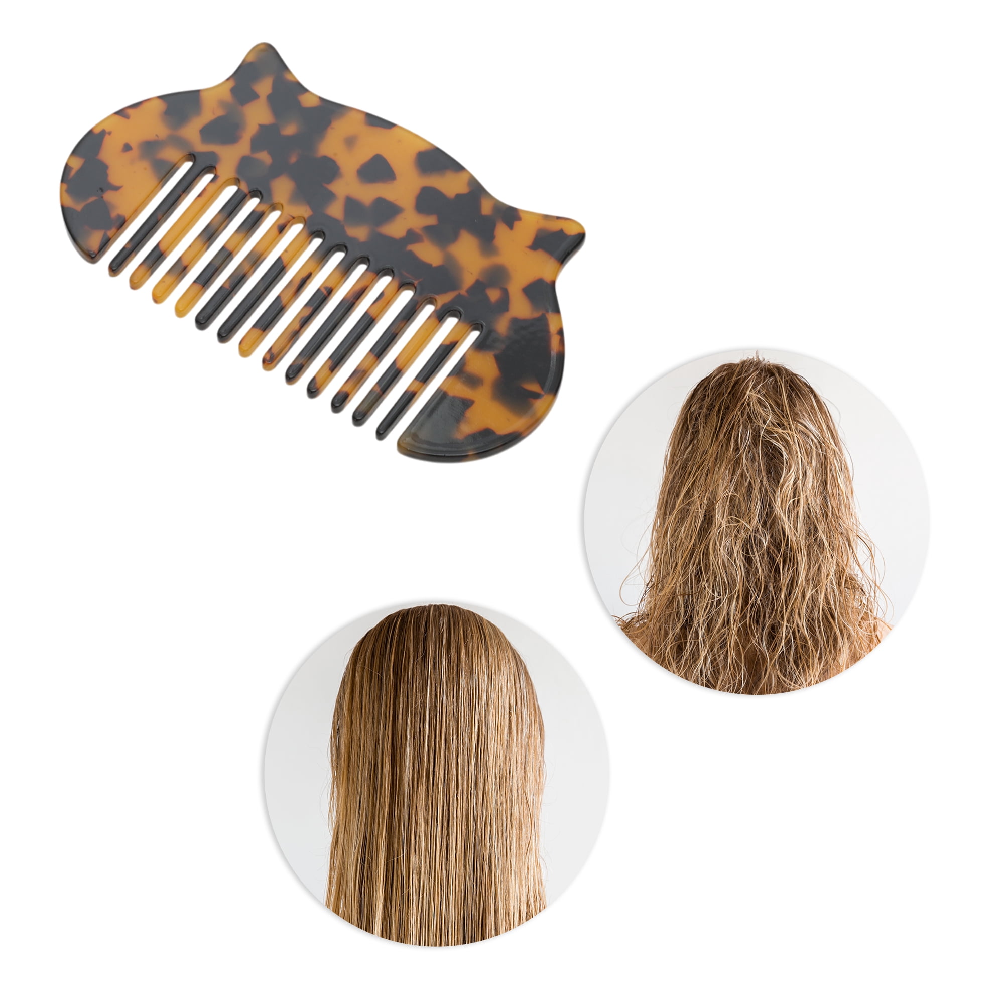 Unique Bargains 1 Pc Cute Durable Cat Hair Comb Designed for All Hair Types Brown