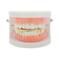 thumbnail image 2 of Unique Bargains 1 Pc Fake Grills Hip Hop Rhinestones Teeth Grillz Gold Tone, 2 of 6