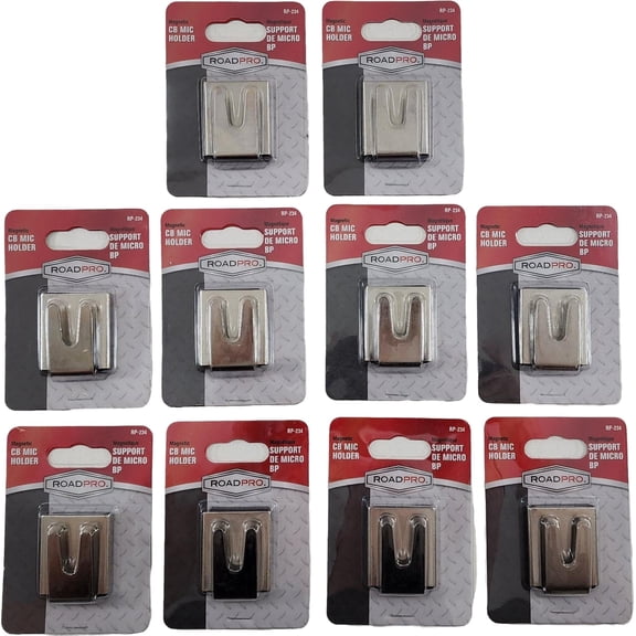 Lot of 10 RoadPro RP-234 Magnetic Style CB / HAM Radio Microphone Holders