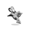 thumbnail image 4 of Rhodium Plated 925 Sterling Silver Hummingbird Charm, 4 of 5