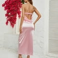 thumbnail image 4 of Tponi Womens Dresses Evening Gown Regular Neck Sleeveless Pink Plus Size Dresses M, 4 of 6