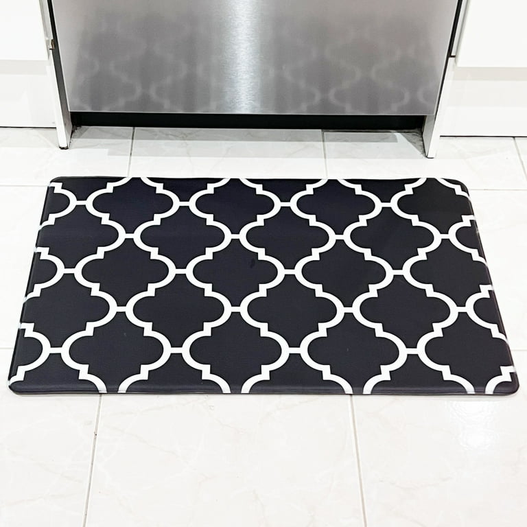  WISELIFE Anti-Fatigue Cushioned Kitchen Mat / Rug ,17.3x  28,Non Slip Heavy Duty PVC Ergonomic Waterproof Comfort Rugs for Floor  Home, Office, Sink, Laundry,Black : Home & Kitchen