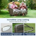 thumbnail image 4 of Brafab 7 Seat Outdoor Patio Furniture Set with Swivel Chair, PE Wicker Patio Conversation Sets Cushioned Seat Couch Outdoor Sectional Chair Sofa Set for Yard Garden Porch, 4 of 6