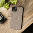 thumbnail image 3 of White & Brown Checkered Shape Tough iPhone 15 Case-iPhone-iPhone Case, 3 of 3