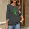 thumbnail image 4 of Bcresic Women's St Patrick's Day Shirt 3/4 Sleeve Tops Clover Shenanigans Tees Casual Round Neck Pullover Top Lucky Shamrock T-shirts 2026 Spring Summer Clothes B09-Gray,Medium, 4 of 7