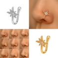 thumbnail image 5 of US 2 Pcs Star Heart Crown Nose Ring Copper Durable Fake Non-Pierced Nose Clip, 5 of 5