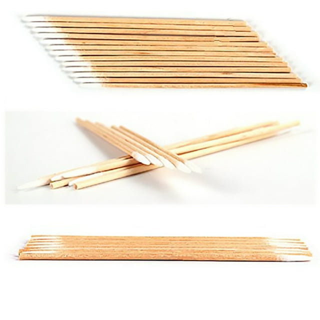 Disposable Microblading Cotton Swabs 300pcs Wooden Makeup Applicators for Eyelash Extension and Makeup Removing Safe Sanitary Tools