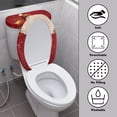thumbnail image 4 of HELLHERO Snowman Bell Universal Stretch Elastic Bottom Polyester Fabric Bathroom Toilet Cozy Set Bathroom Non-Slip Washable and Reusable U-Shaped Pack of 2, 4 of 8