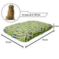 thumbnail image 2 of Race Car Pet Bed, Pattern of a Racing Map Road Overview with People Watching on Sides, Resistant Pad for Dogs and Cats Cushion with Removable Cover, 24" x 39", Apple Green Multicolor, by Ambesonne, 2 of 4