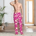 thumbnail image 5 of Vsdgher Vintage Flowers Print Mens Pajama Pants Sleep & Lounge Pants, PJ Bottoms With elastic waistb and Pockets, 5 of 5