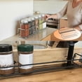 thumbnail image 3 of Carbon Steel Wall-Mounted Kitchen Spice Rack - 29cm/11.4" Thickened Carbon Steel Hanging Storage Shelves, No-Drill Spice Organizer for Cabinet Door, Industrial Strength Metal Rack for Spices (2pcs), 3 of 7
