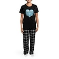 thumbnail image 4 of CafePress - Sea Otters Holding Hands Women's Dark Pajamas - Women's Short Sleeve Print T-Shirt and Pants Dark Cotton Pajama Set, 4 of 7