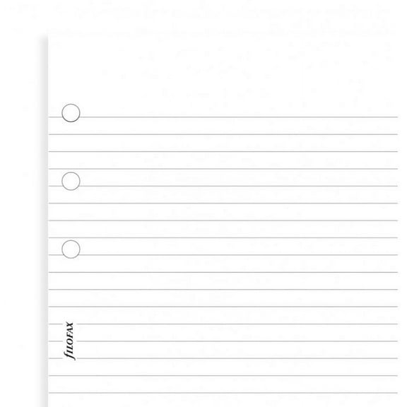 Filofax - Papers Ruled Notepaper - White - 100 Pack - Pocket Size
