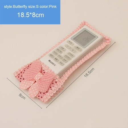 image Overtake Bear Fabric Lace Tv Air Conditioning Remote Control Bow Cover Dust Bag Case