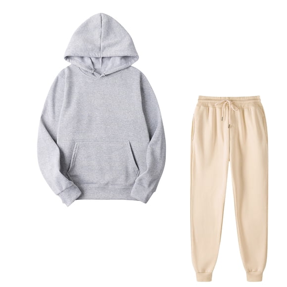 Juebong 2PCS Outfits Men's And Women's Sports Tracksuits Long Sleeve Pullover Hoodies Sweatshirt And Sweatpants Fall Winter Suit Monday Deals 2023