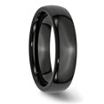 thumbnail image 4 of Black Ceramic 6mm Wedding Band Ring Man Classic Domed  For Dad Mens  For Him, 4 of 11
