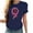 QR1_Navy, variant on VKOYWKM Womens Pink Ribbon T-Shirts Breast Cancer Breast Cancer Print T Shirts Short Sleeve Inspirational Tops Breast Cancer Crew Neck Tees