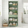 thumbnail image 6 of Homfa 67.5" Tall Modern Bathroom Storage Cabinet with Drawer, 4 Door Modern Freestanding Storage Cabinet Cupboard, Green, 6 of 7