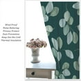 thumbnail image 5 of Eucalyptus Curtains Nature Botanical Blackish Green Leaves Pattern Blackout Print Rod Pocket Window Drapes for Bedroom Living Room 52x84in, 5 of 6