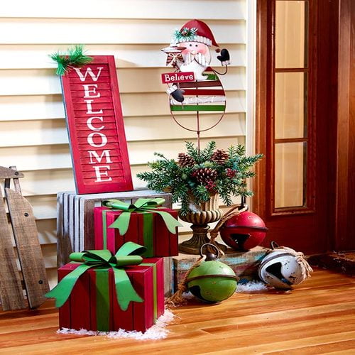 Tokogingseng Metal Christmas Santa Yard Stake Lawn Ornament  Walmart
