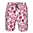 thumbnail image 4 of Kdxio Tulips Flowers Pattern Mens Casual Shorts - Drawstring Summer Beach Sports Shorts for Men, 4 of 9