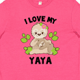 thumbnail image 4 of Inktastic Cute Sloth I Love My Yaya with Green Leaves Youth T-Shirt, 4 of 5