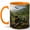 Orange, variant on Wildlife Forest Restoration Coffee Mug, Tree Planting Conservation Design, 11 oz Ceramic Cup