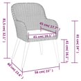 thumbnail image 4 of vidaXL 7 Piece Garden Dining Set with Cushions Brown, 4 of 5