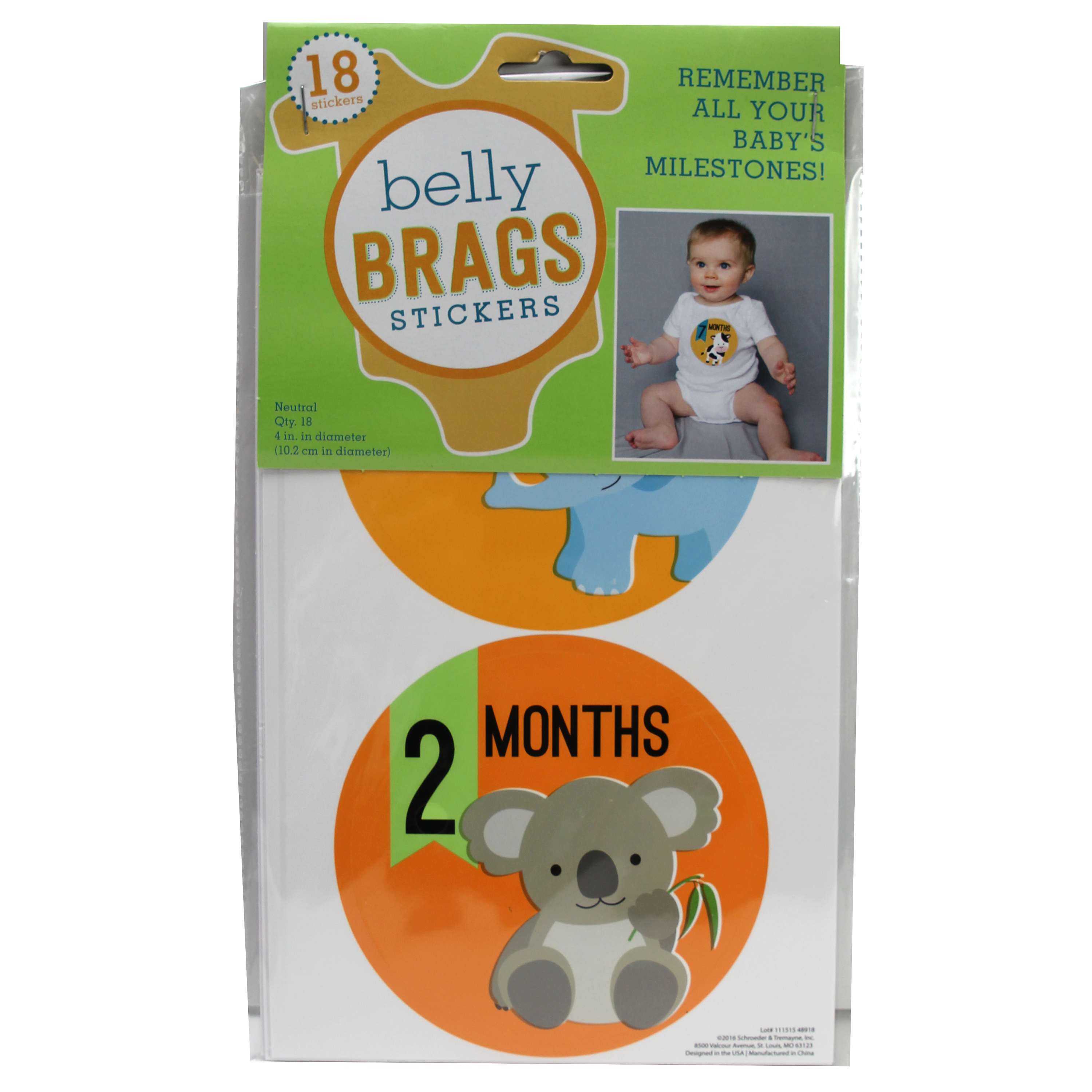 Neutral Belly Brags, 18-Pack