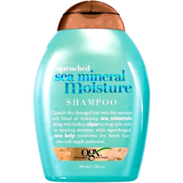 3 Pack OGX Quenched Sea Mineral Moisture Shampoo 13 oz