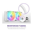 thumbnail image 3 of NZXT Kraken Elite RGB 280mm - RL-KR28E-W1 - RGB AIO CPU Liquid Cooler - Customizable LCD Display - 2 x F140RGB Core Fans Radiator Fans White LGA 1851 / 1700 / AM5 Compatible, 3 of 8
