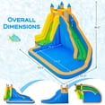 thumbnail image 3 of Costway Inflatable Water Slide Park 3-in-1 Kids Inflatable Bounce House with 680W Blower, 3 of 11