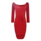 thumbnail image 4 of Vestido de Oficina de Manga Larga Para Mujer Con Cuello en V Y Lentejuelas Odeerbi  ODB113791, 4 of 8