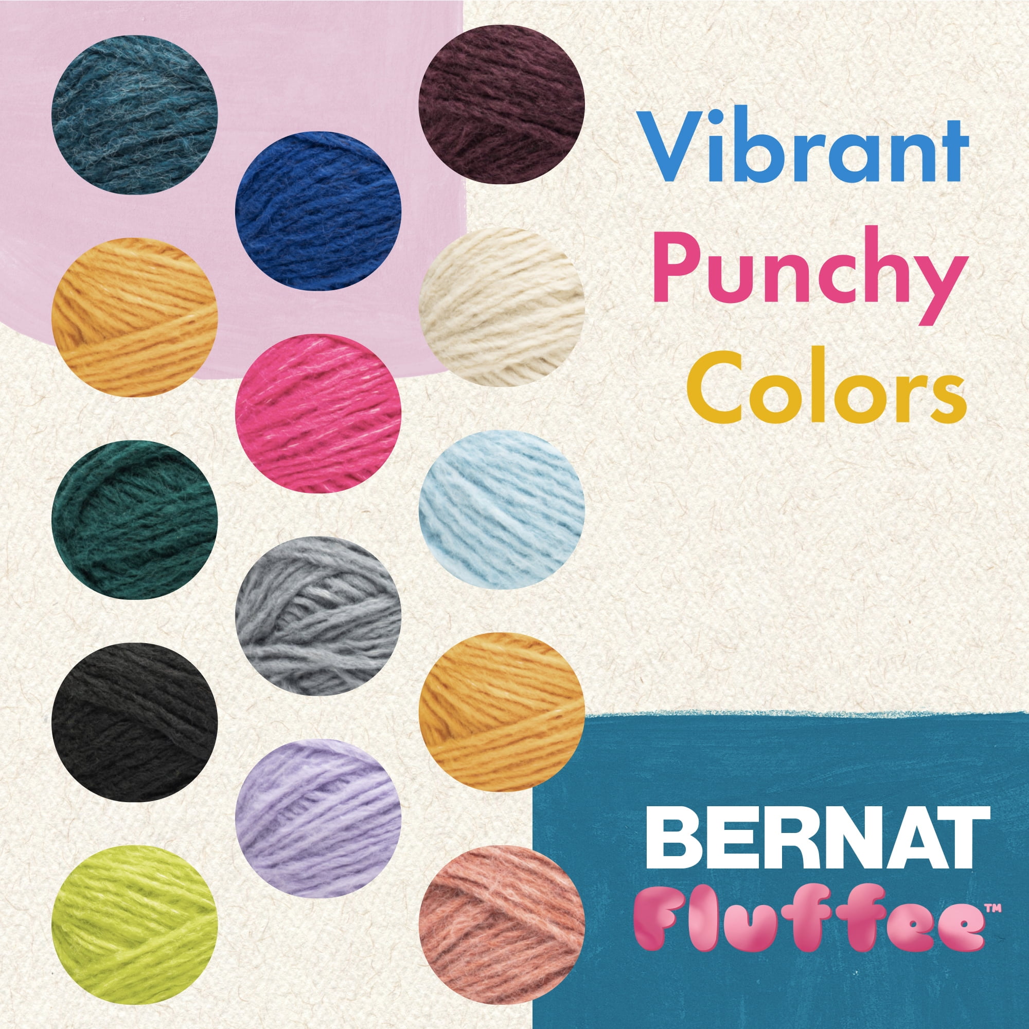 Bernat® Fluffee™ #5 Bulky Blend Yarn, Sunshine Yellow 9.8oz/280g 415 Yards