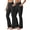 Black & Black, variant on Rosvigor Flare Yoga Pants for Women High Waisted Leggings Tummy Control Workout Pants No Front Seam Trousers with Pockets