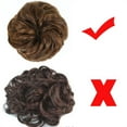 thumbnail image 5 of Synthetic Messy Bun Chignon Donut Gary Brown Color Hair Bun Pad Elastic Hair Rope Rubber Band Hair Extensions, 5 of 8