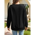 thumbnail image 5 of JYLFC Plus Size Sweatshirt for Women Lightweight Crew Neck Long Sleeve Shirts Black 2XL, 5 of 8
