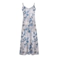 thumbnail image 3 of Generic Women's Summer Maxi Dress Casual V-Neck Sleeveless Bohemian Spaghetti Strap Floral Long Maxi Dress, 3 of 4