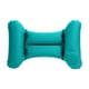 thumbnail image 1 of Almohada de viaje inflable, almohada de espalda, prensa para inflar, forma de H, inflable para tren Azul seda de leche, 1 of 9