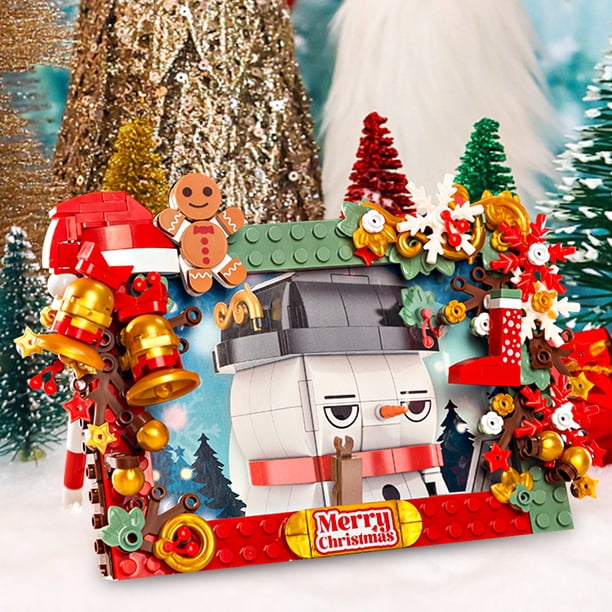 Caja de música de ladrillo de árbol de Navidad, caja de música de bloques de construcción DIY de árbol de Navidad